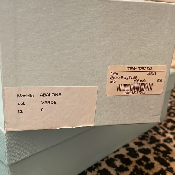 Butter Abalone Thong Sandal mint snake - Picture 5 of 6